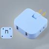 4 In 1 Rotatable Socket Converter Flat Pin Plug AC Outlet Extender Wall Tag Plug with 2USB Charge Adapter 180°Rotary