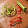 Plastic Steering Wheel and Telescope Set Safe for Children Playhouse Toy Attachment Set Playhouse Safety Handles Bright Hues