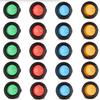8pcs On/Off 3-Pin 2-Position Snap 20A 12V Red LED Round Boat Rocker Switch with LED For Househeld DIY Replacement
