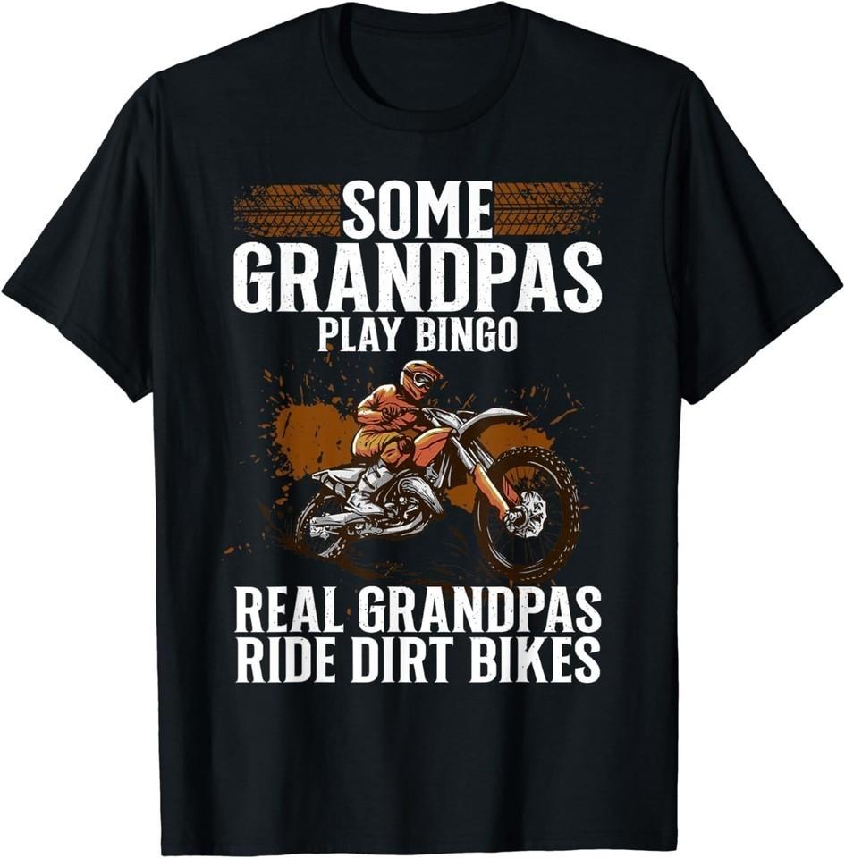 Cool Dirt Bike Art For Grandpa Men Motocross Dirtbike Stunt Unisex T-Shirt S-5XL