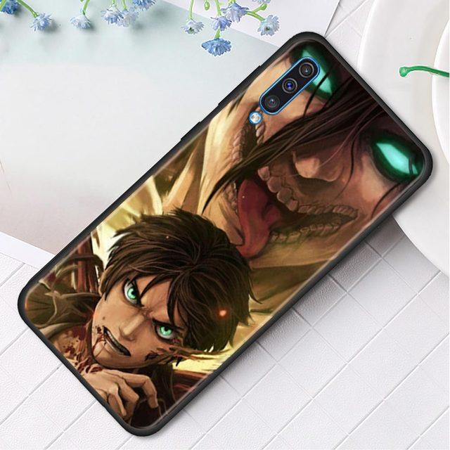 Kryt na telefon pro Samsung Galaxy A50 A70 A10 A20e A30 A40 A20s A10s A10e A80 A90 A60 A30s Silikonový kryt pouzdro Attack On Titan Anime