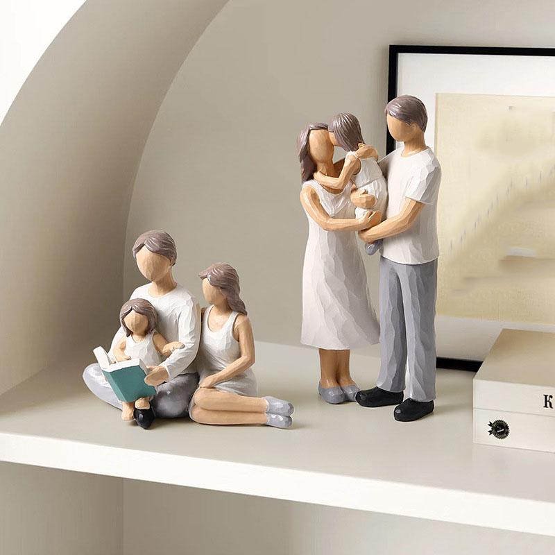 Cross Border Parent-child Desktop Decoration, Living Room TV Cabinet, Office Wine Cabinet, High-end Home Resin Decoration