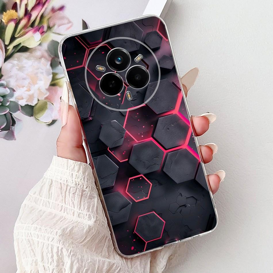For Realme 14 Pro 14Pro+ Elegant Floral Cat Printed Phone Case For Realme 14 Pro Plus 14Pro 5G Soft Silicone TPU Cases