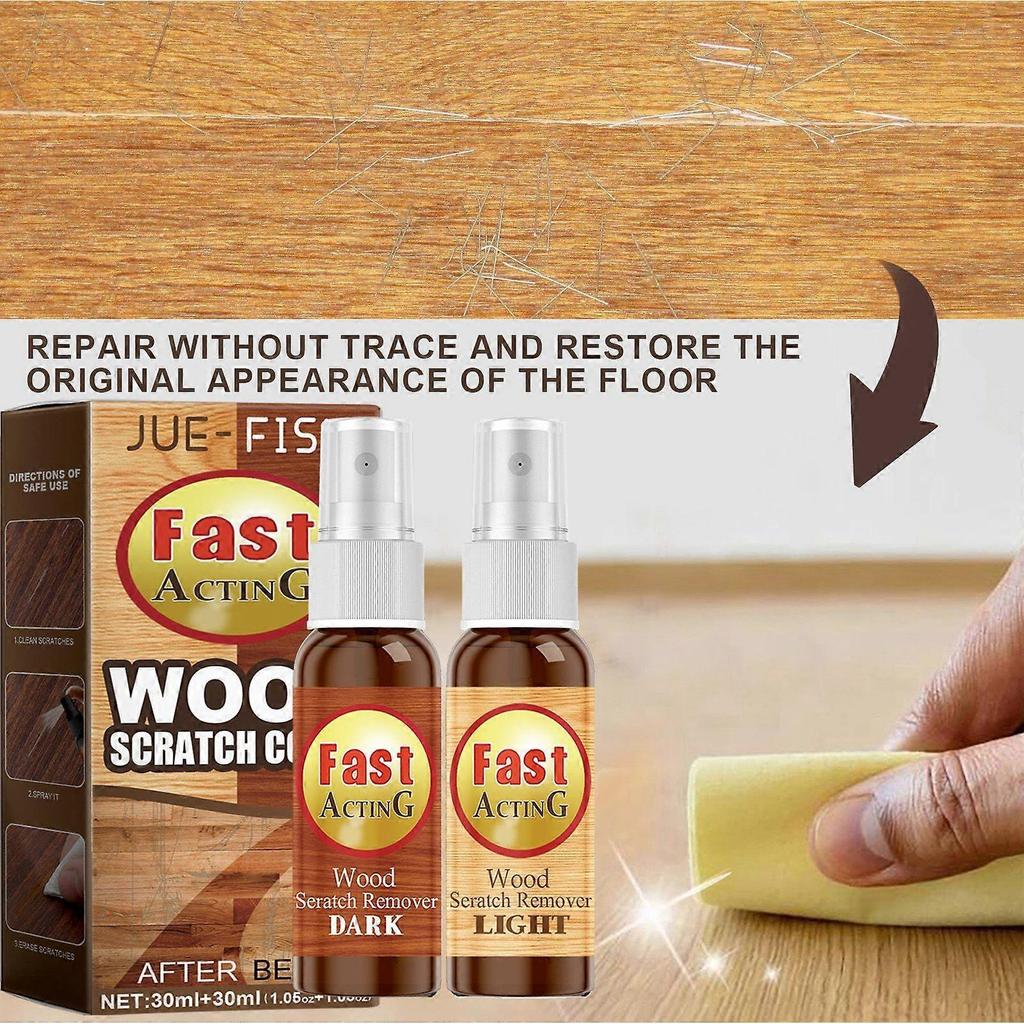 Agente Reparador de Rayones en Suelos de Madera, Spray Reparador de Rayones Pintura Reparadora para Renovación de Muebles y Suelos