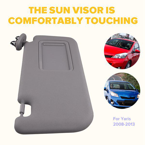 7431052810: Fits right-side sun visor for 2008-2013 Toyota Yaris. 74310-52810