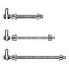 Pair Of J Bolt Gate Hinges Steel Metal Farm Gate Hinges  Smooth Swing Gate Hinges  Quick Installation for Rusts Frees Use