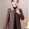 Winter Jacket Winter Mom's Fashion Loose Thick Fur Collar Coat Mid Aged Women Velvet Warm Coat