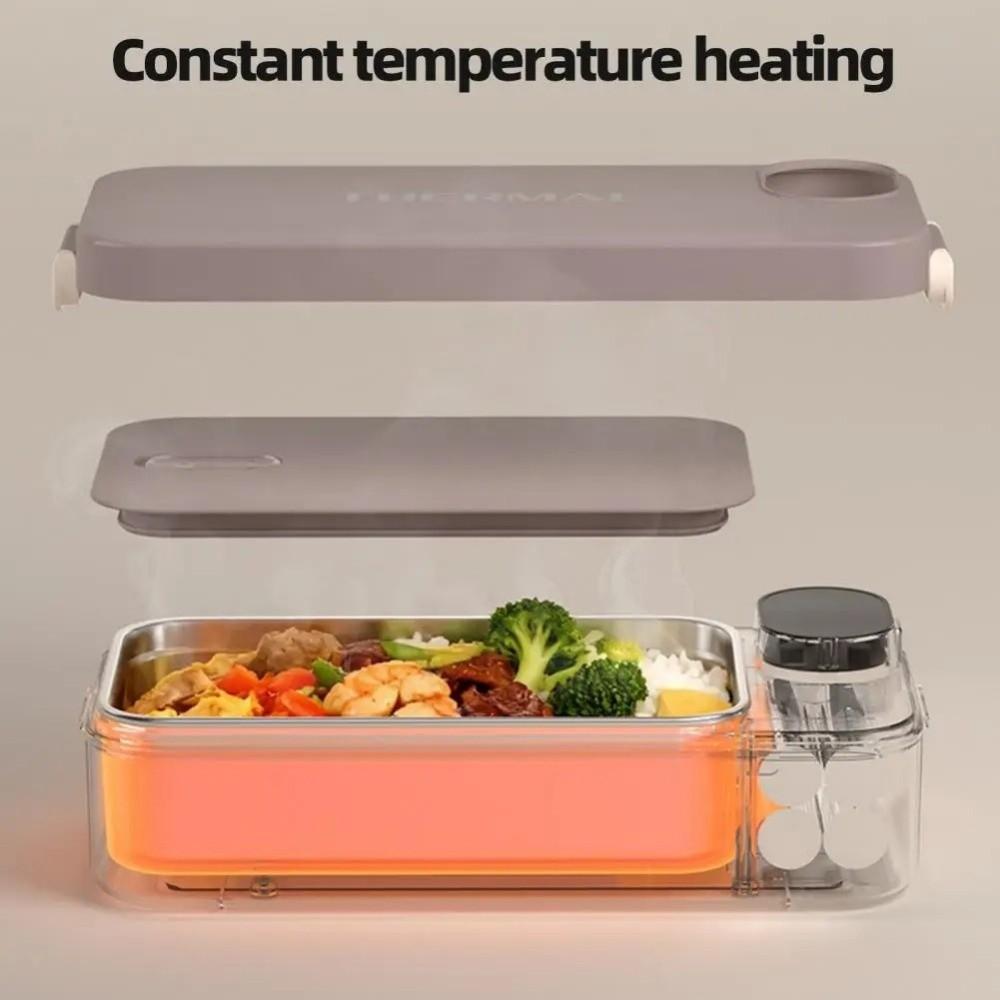 Rechargeable Food Warmer 900ml Capacity Electric Heated Lunch Box Hot Meal Container  Travel