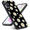 Daisy Flower For Samsung Galaxy S23 S24 S25 Ultra S22 Plus S21 Black Soft Case Waterproof Soft Case