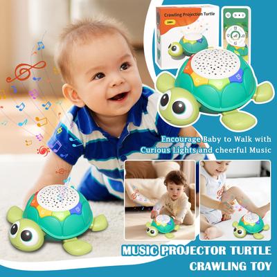 5 v 1 Hudební projektor Želva Lezoucí Hračka Bříško Dětské Hračky, Hračky pro Kluky Hračky pro Holky Narozeninový Dárek