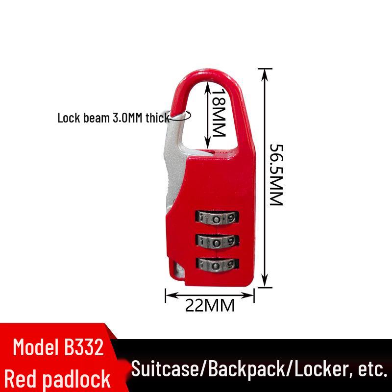 Compact Waterproof Mini Padlock for Luggage and Dormitory Use
