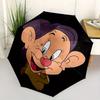 1pc Snow White Dopey Cartoon Pattern Automatic 3-Fold Umbrella, 8 Iron Frames, High-Value Folding Umbrella, Suitable for Office, Travel and