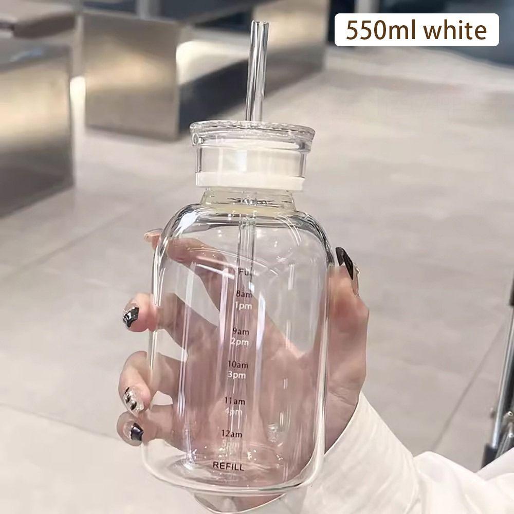 

1 шт., стеклянная чашка для сока, молока, двойная крышка с защитной крышкой, бутылка для питья воды, стеклянная бутылка