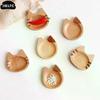 Mini Cat Shape Dish Japanese Style Cartoon Sauce Dish Creative Wooden Flavoring Sushi Mustard Plate Soy Tray