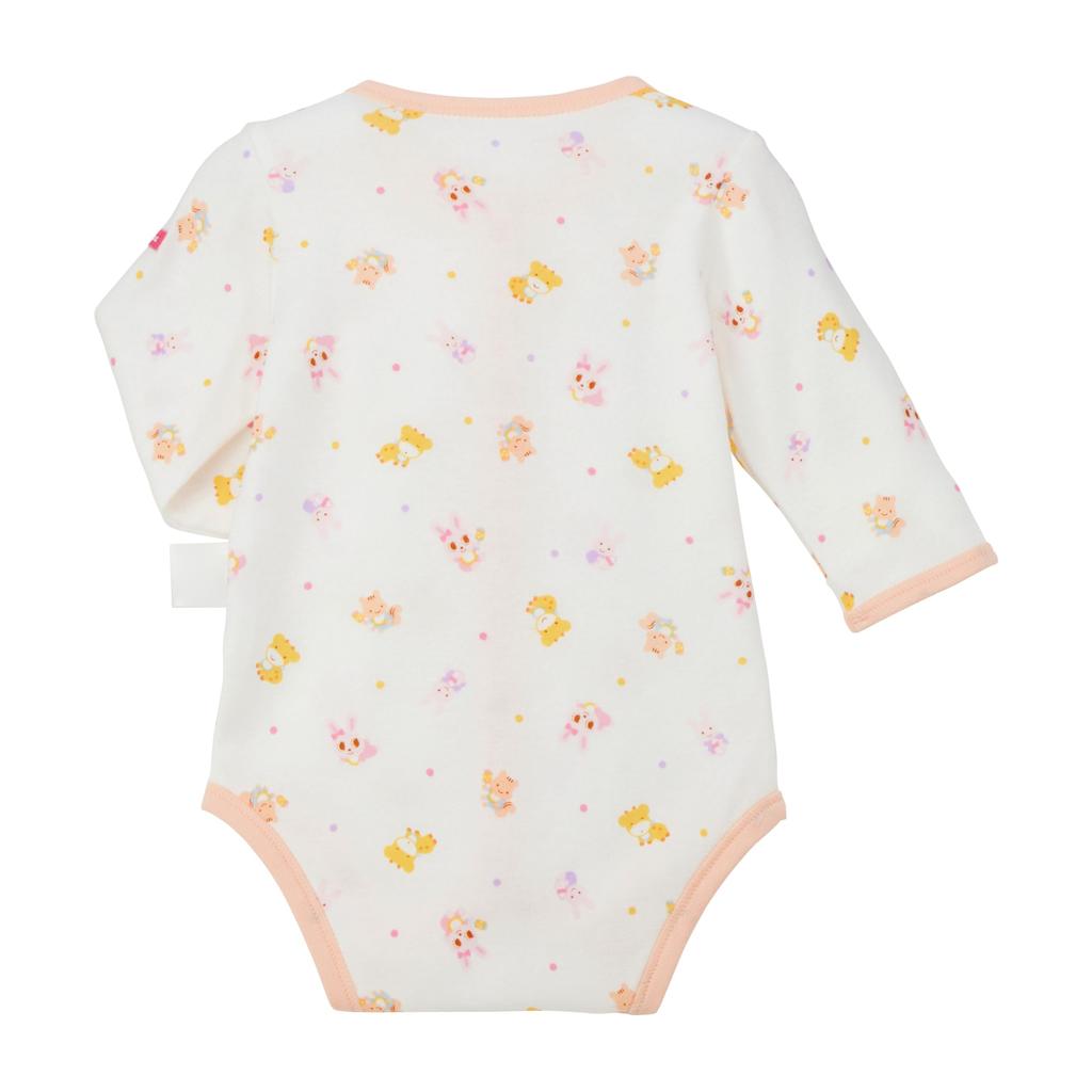 MIKI HOUSE Long Sleeve Baby Open Made in for Boys and Baby Size 70cm Undershirt, Front, All-Over Print, 100% Cotton, Japan, Girls, Newborns, Clothes,