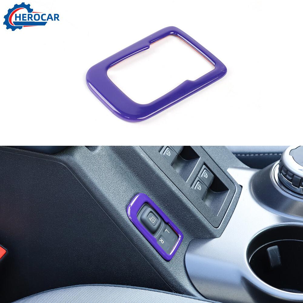 Purple ABS Rearview Mirror Button Adjust Decor Cover Trim For Ford Bronco +
