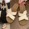 Premium Soft-soled Crossed Slippers Women's Summer 2025 New Outside Cool Slippers Women's Seaside Beach Shoes Women's