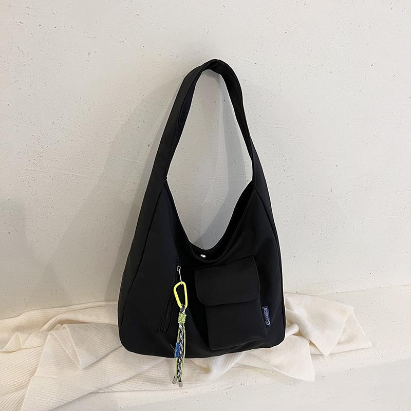 Nylon Cloth Solid Color Simple Handbag Versatile Autumn and Winter New Light Small Fresh Casual Bag Women's Bag