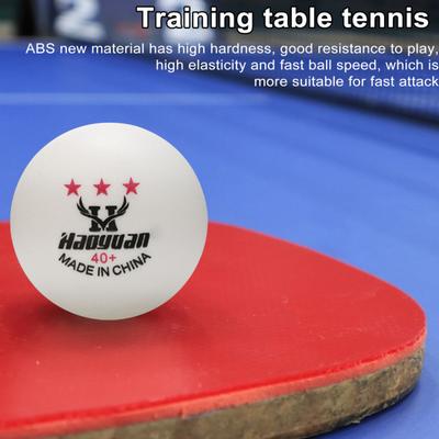 60Pcs Ping-Pong Balls Elastic Impact Resistant Not Easily Deformed Recreational Play ABS Table