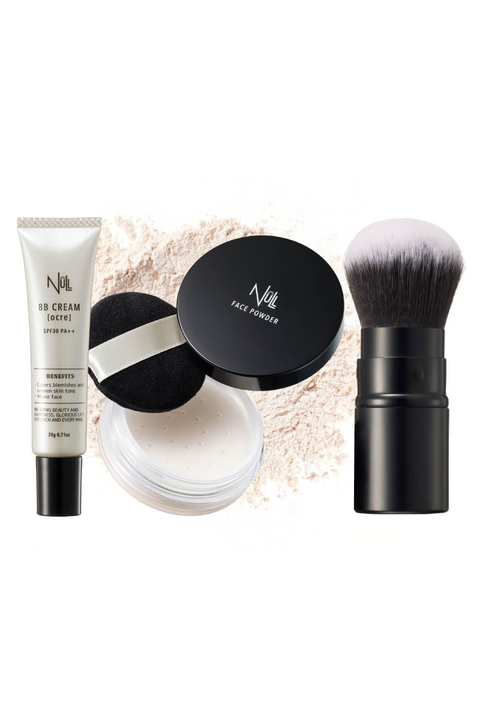 

NULL BB Cream Ochre 3-Piece Set (BB Cream + Face Powder + Powder Brush)