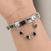 Set Tassel Chain Butterfly Eyes Heart Star Italian Charm Links Fit 9mm Bracelet Stainless Steel Women DIY Jewelry Making Gifts