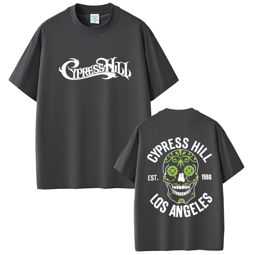 Rapper Cypress Hill T-shirt Skelet Grafisch T-shirts Unisex Dames Hip Hop Mode Streetwear Unisex Casual Katoenen Korte Mouwen Top