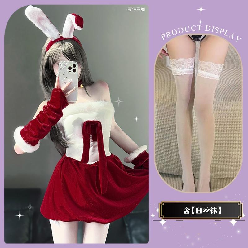 Sexy lingerie sexy christmas bunny uniform seduction passion suit new robe qqny bow