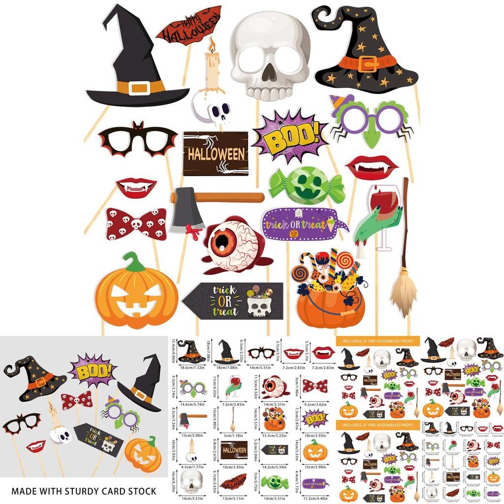 Halloween Party Photo Accessories With Paper Props For Venue Decoration And Fun Photos