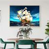 DIY 5D Diamond Painting Sailboat Diamond Embroidery Sea View Cross Stitch Full Round Drill Home Decor Manual Art Gift