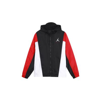 Windbreaker Casual Sports Splicing Hooded Training Logo Woven Jacket Men Outerwear Black DQ8642-010
