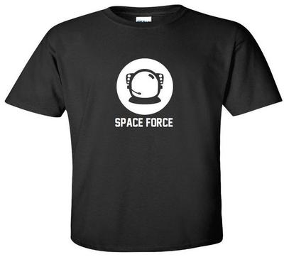 Space Force White Logo TRUMP Protest Resist Funny Sarcastic Political T-Shirt