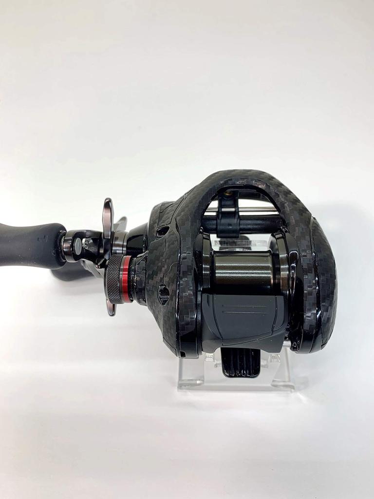 CUSTOM YOROI Custom Decal for 17 Scorpion DC Baitcasting Scratch Protection SEAT.JP Reel, (Black, Left-Handed)