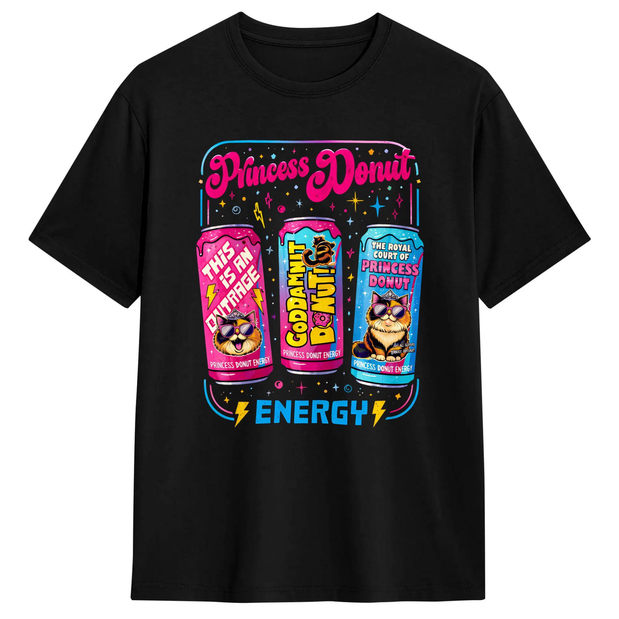 Princess Donut Dungeon Crawler Carl Samantha Goddamnit Donut Mens T Shirts Funny Tee Shirt O Neck T-Shirts Cotton Plus Size Tops S разноцветный