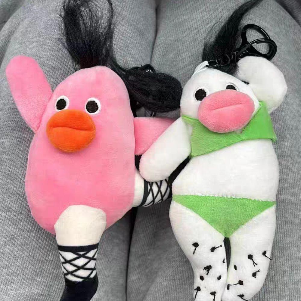 Stuffed Big Eyes Fabric Doll Key Chain PP Cotton Ugly Doll Pendant Unisex
