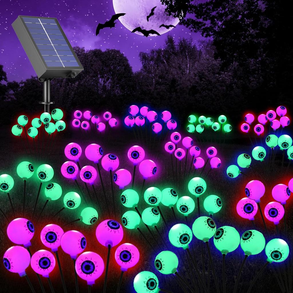 Halloween Decoration Outdoor Solar Horror Eye Light Garden Courtyard Terrace Party Decoration Waterproof Halloween Path Light