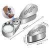 40X Full Metal Illuminated Jewelers Magnifier Best Pocket Folding Magnifying Glass Jewelers Lens Eye Loupe with LED
