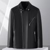 FAPAI Men's Goatskin Leather Lapel Jacket