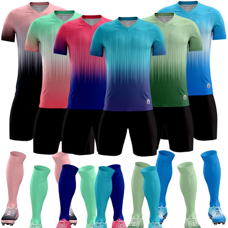 Children'S Football Suit Boys And Girls Adult Summer Game Sports Clothing Team Uniform Training Clothes Short Sleeve Jerseys