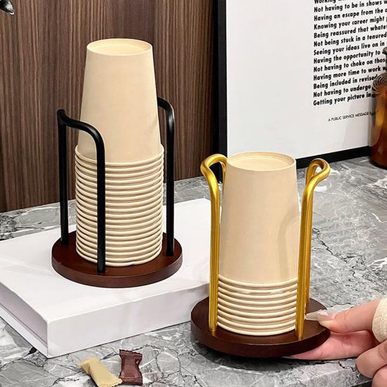 Disposable Cup Holder Single/Double Cup Rack Strong Load-bearing Cup Holder Home Office Restaurant Decor