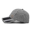 Autumn & Winter New Style Houndstooth Wool Blend Baseball Cap, Women's Versatile Fashion Cotton Hat