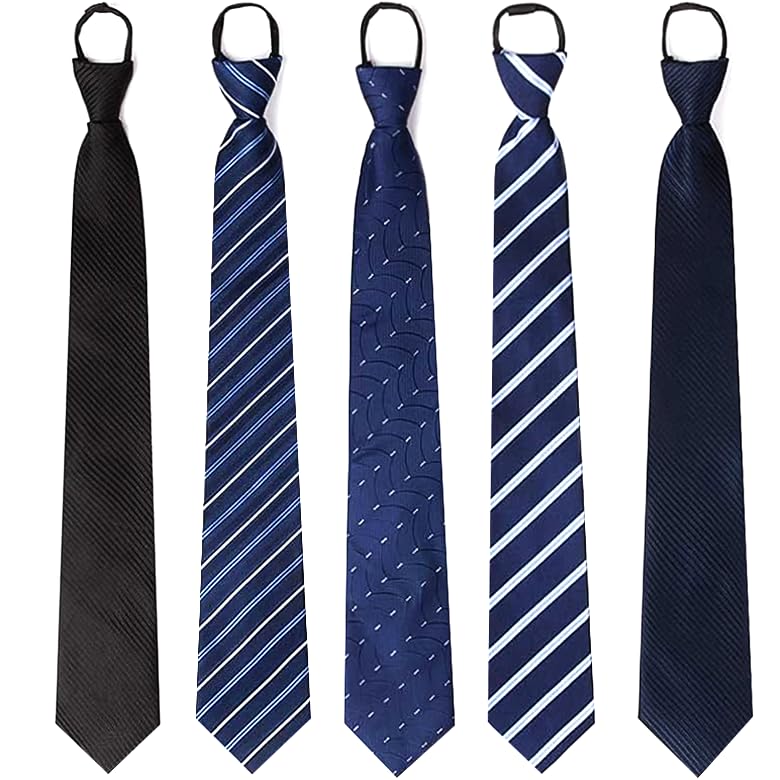 [Iwamatu] One-touch necktie, no-tie necktie, zipper type, men s, easy to tie, plain, one-touch necktie for men, easy to attach, 5-second attachment,