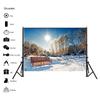 Winter Theme Snow Scene Background Nature Landscape Sky Snowflake Christmas Portrait Prop Party Decoration Banner