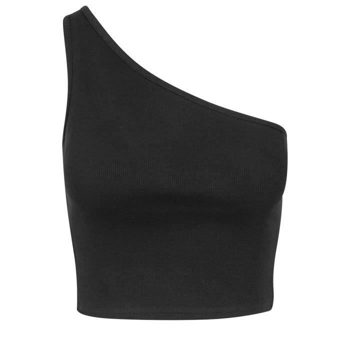 Top Cropped Asymétrique - Urban Classics - Femme - Noir - Ajusté - Sans Manche