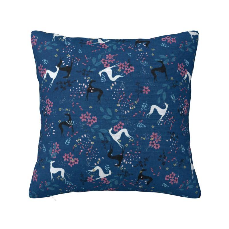 Custom Whippet Greyhound Dog Throw Pillow Case for Sofa Hound Modern Cushion Cover Soft Pillowcase
