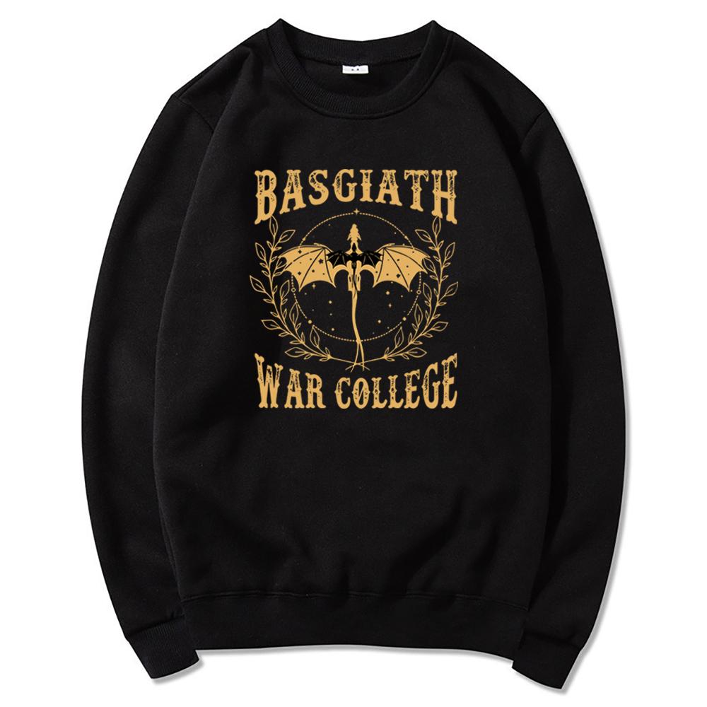 Sweat-shirt unisexe Quatrième aile Basgiath War College Rétro Dragon Rebecca Yoros Sweat à capuche Violet Sorrengail Le sweat-shirt Empyrean Crewneck
