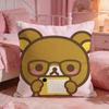 RRirakkumas Cute Bear Cushion Cover Premium Comfort Reversible Pillow Cove Two In One Design For Any Room  Car Interior