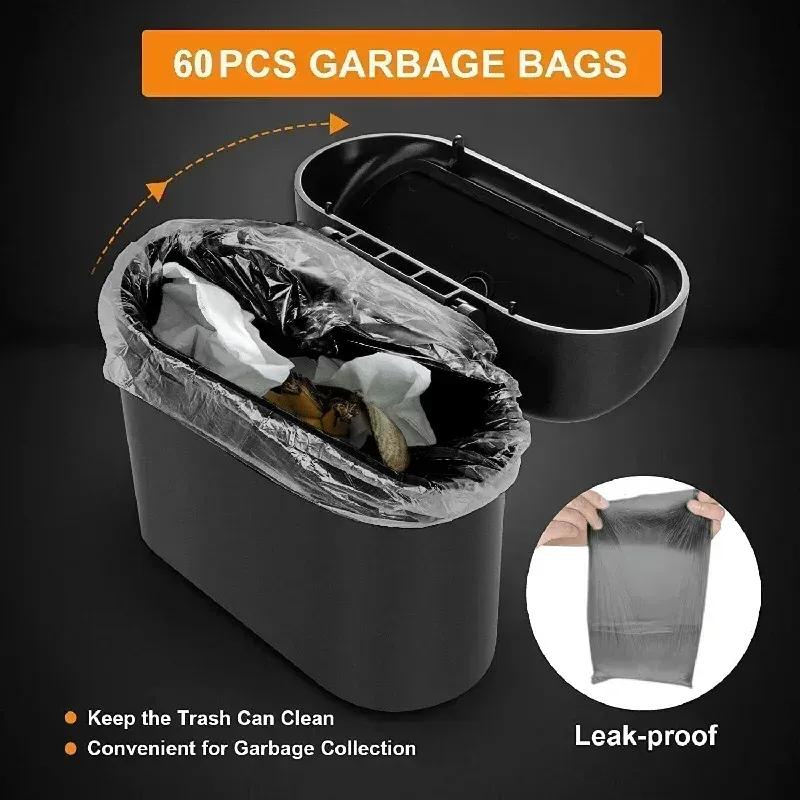 Car Trash Can and Storage Bag, Mini Storage Pouch, Multi-functional Car Seat Back Door with Lid Storage Box