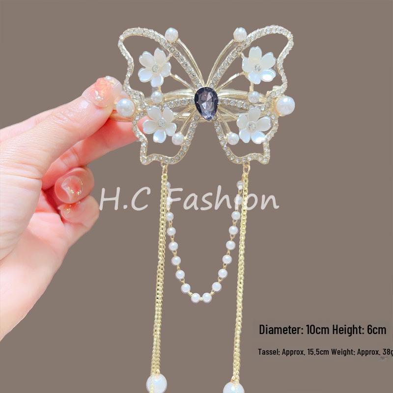 

Роскошная заколка для волос с кисточкой в виде рыбьего хвоста: Элегантная заколка-бабочка для пучка или прямых волос