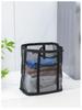 Portable Foldable Wall-Mounted Laundry Basket: Large Capacity Mesh Storage for Bathroom and Toilet.