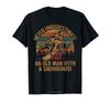 Never Underestimate An Old Man With A Snowboard Snowboarding TShirt Men Cotton Tshirt Cool Tees Streetwear Harajuku